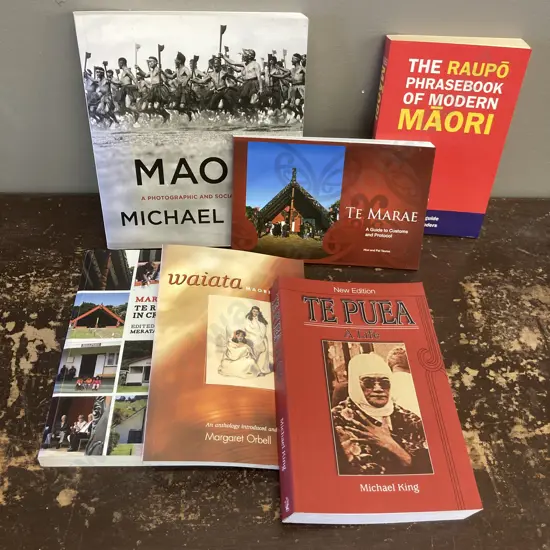 New Zealand Books - Te Puea A Life, Michael King Maori, Raupo Phrasebook, Waiata Etc